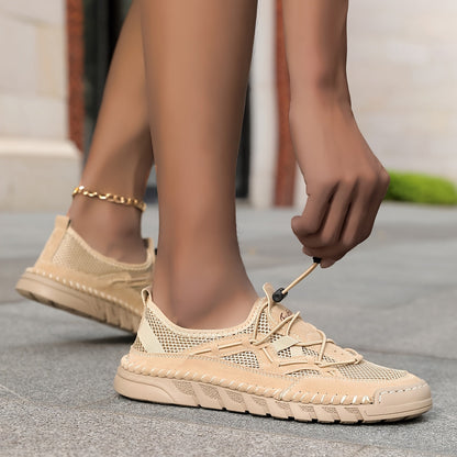 Abby | Orthopedische Sneaker met Ademend Mesh en Elastische Veters