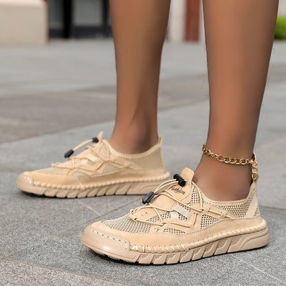 Abby | Orthopedische Sneaker met Ademend Mesh en Elastische Veters