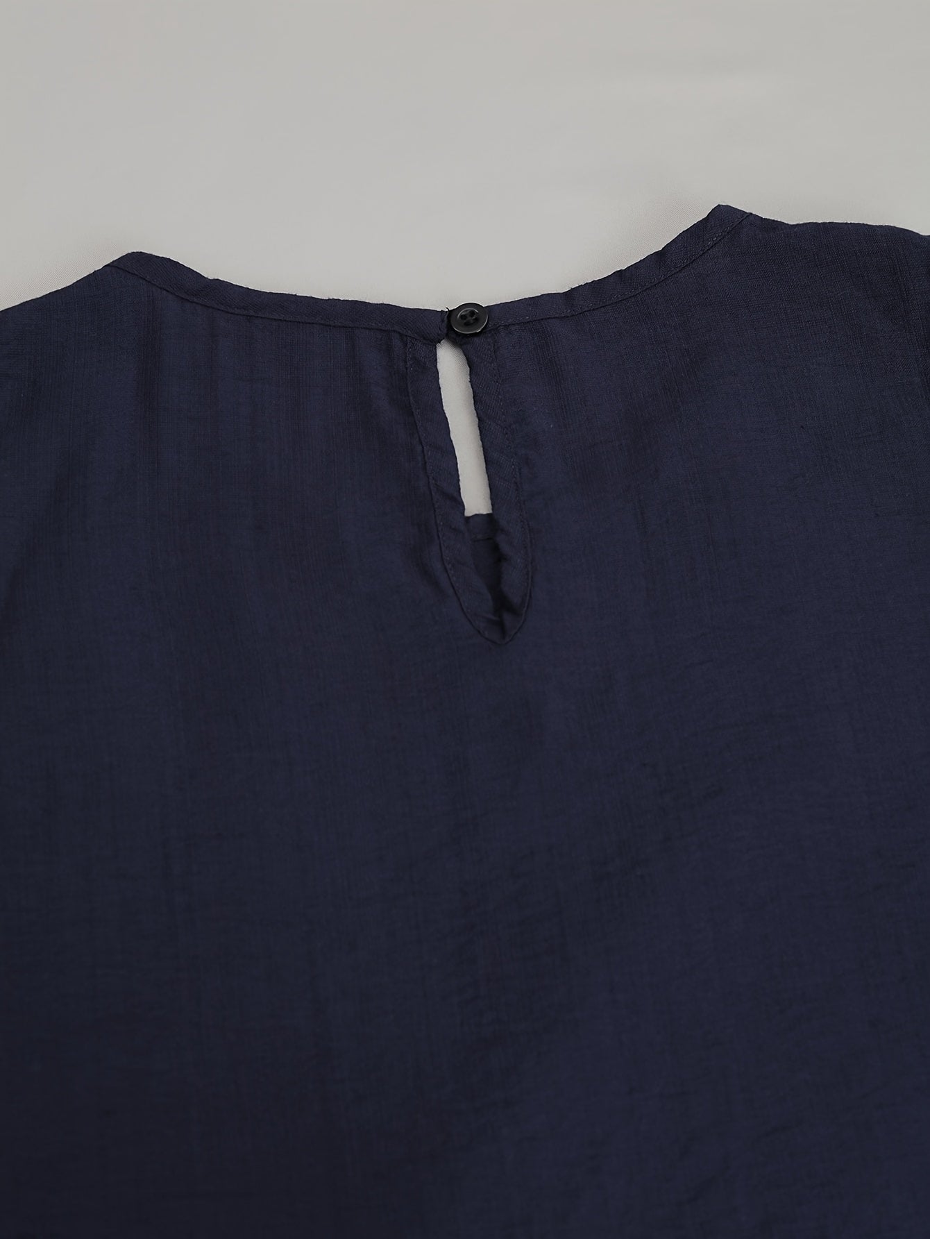 Lente/Zomer Dames Vakantiestijl Marineblauwe Mouwloze Onregelmatige Top + Hoge Taille Gestreepte Wijdvallende Broek met Wijde Pijpen Casual 2-delige Set, Geschikt voor Dagelijks Gebruik en op Vakantie 2A12590