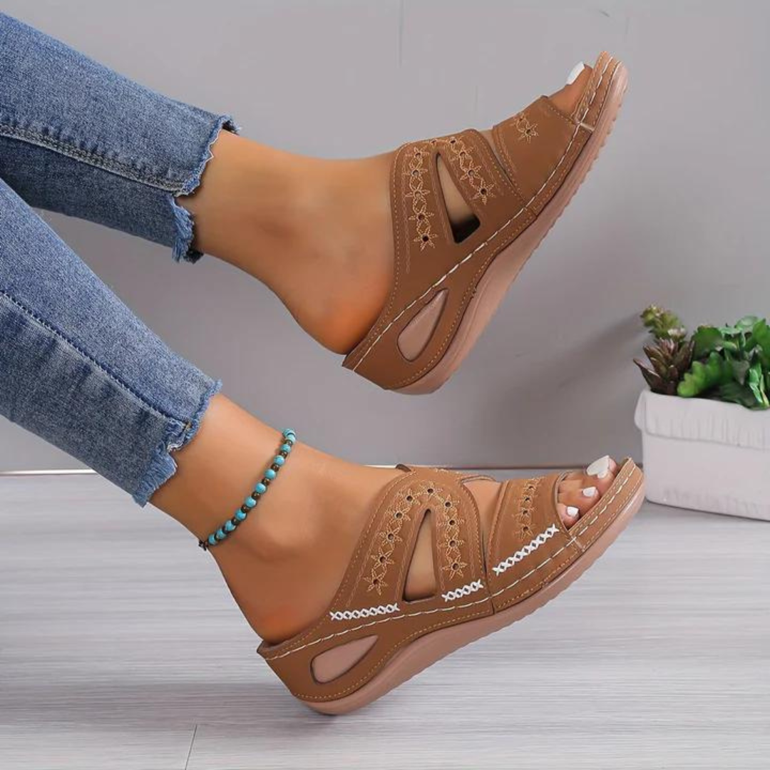 Nadia | Dames Orthopedische Sleehak Slipper