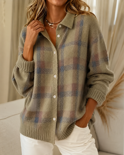 Livia | Sobrecamisa de Cuadros con Botones