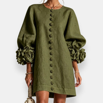 Marcelle | Vestido con Flores en Relieve