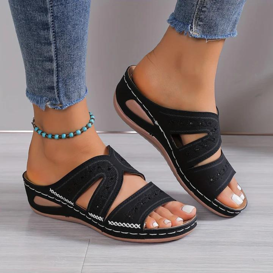 Nadia | Dames Orthopedische Sleehak Slipper