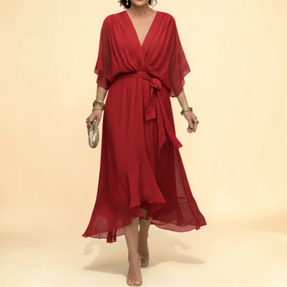 Marta | Vestido de Gasa con Escote en V