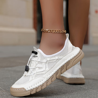 Abby | Orthopedische Sneaker met Ademend Mesh en Elastische Veters
