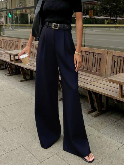 Clara – Elegante high-waist pantalon met wijde pijpen