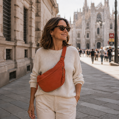 Gioia | Bolso Bandolera Acolchado Naranja