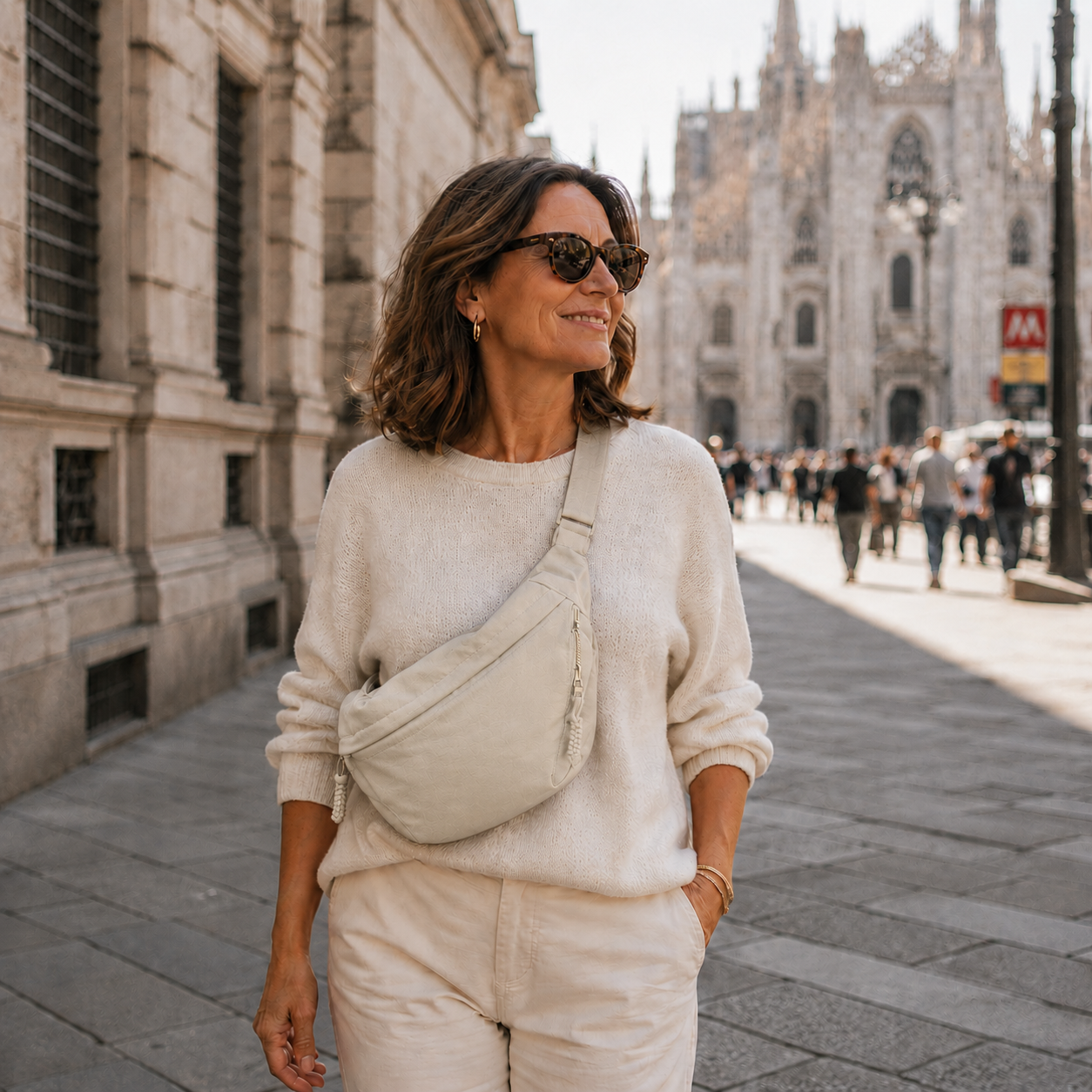 Rossana | Bolso Bandolera Acolchado Beige