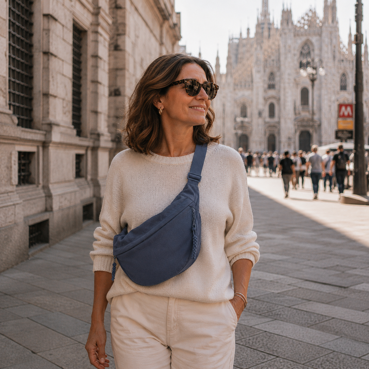 Mara | Bolso Bandolera Acolchado Azul