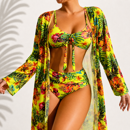 Delacroix | Conjunto de Bikini y Kimono Tropical