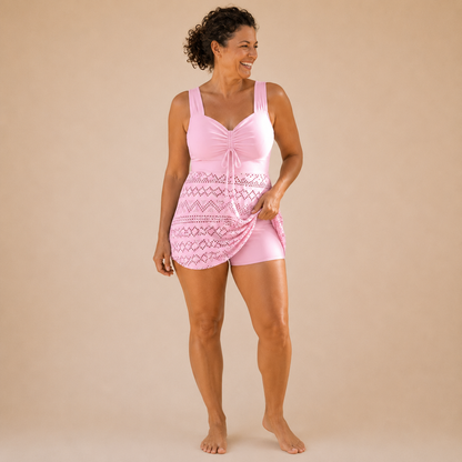 Sombra | Tankini con Falda de Malla Estampada