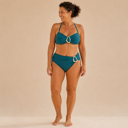 Dorada | Bikini Bandeau con Aro Dorado