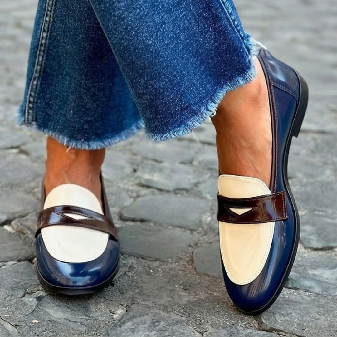 Claudia™ | Contrasting Slip-On Shoes