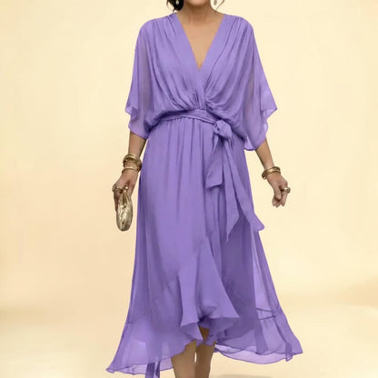 Marta | Vestido de Gasa con Escote en V