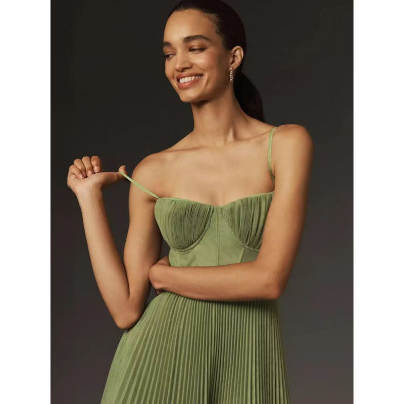 Avondjurk Nieuwe jurk Sexy strapless rugloos lange jurk Mouwloos Diep V Slim-fit bruidsmeisjesjurk voor vrouwen