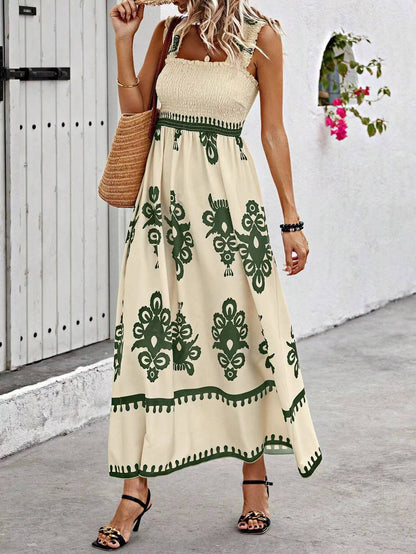 Alentejo | Vestido Largo de Tirantes con Estampado