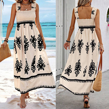 Alentejo | Vestido Largo de Tirantes con Estampado