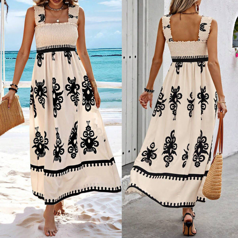 Alentejo | Vestido Largo de Tirantes con Estampado
