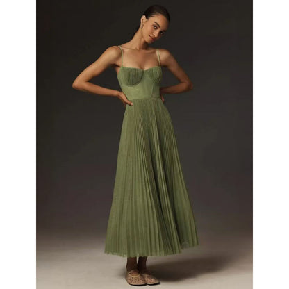 Avondjurk Nieuwe jurk Sexy strapless rugloos lange jurk Mouwloos Diep V Slim-fit bruidsmeisjesjurk voor vrouwen