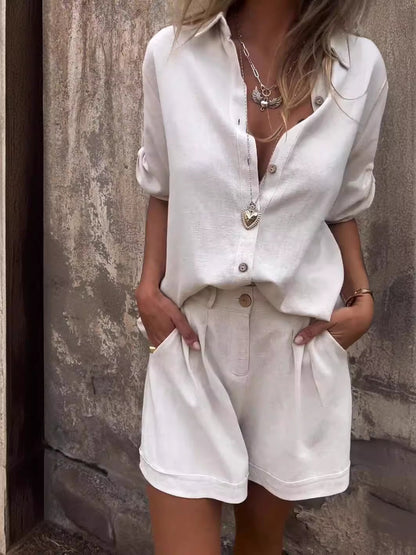 Carmela | Conjunto de Verano con Camisa de Manga Corta y Short