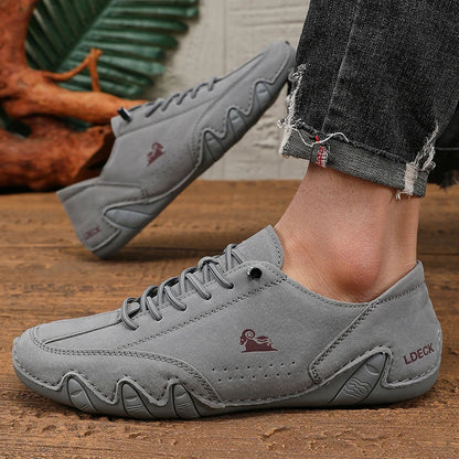Klassieke loafers Trendy duurzaam kunstleer Waterdichte antislip vrijetijdsschoenen voor buiten wandelen Motorlaarzen voor heren