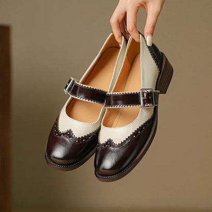 Miana Leather Mary Jane Shoes