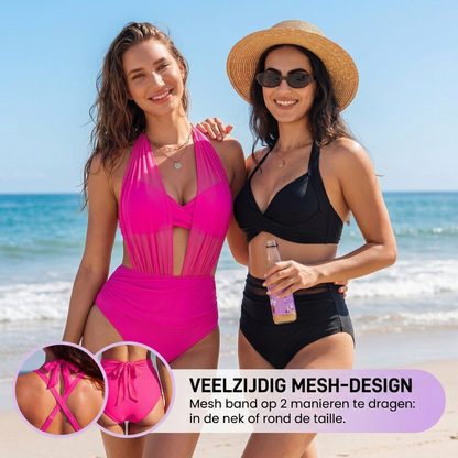 Sabina | Bañador Entero con Escote Halter y Efecto Reductor