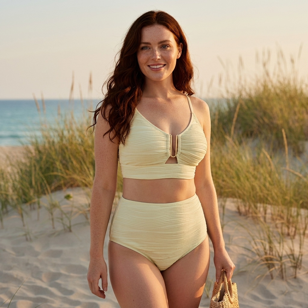 Sirena | Bikini Negro de Talle Alto con Textura en Relieve y Detalle DoradoSirena | Bikini Negro de Talle Alto con Textura en Relieve y Detalle Dorado
