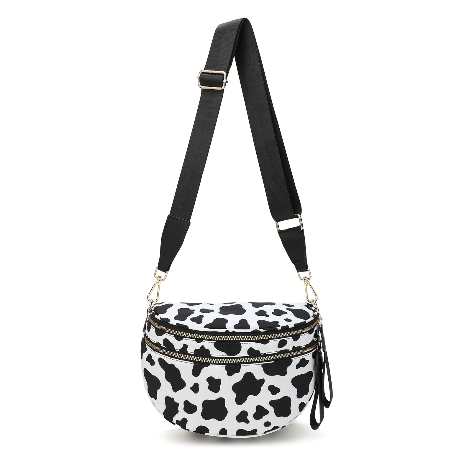 Zwart-wit geruite ruime heuptas Crossbodytassen voor dames Heren Mode Reisbenodigdheden Mama Tas Luiertas