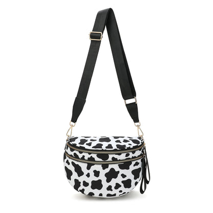 Zwart-wit geruite ruime heuptas Crossbodytassen voor dames Heren Mode Reisbenodigdheden Mama Tas Luiertas