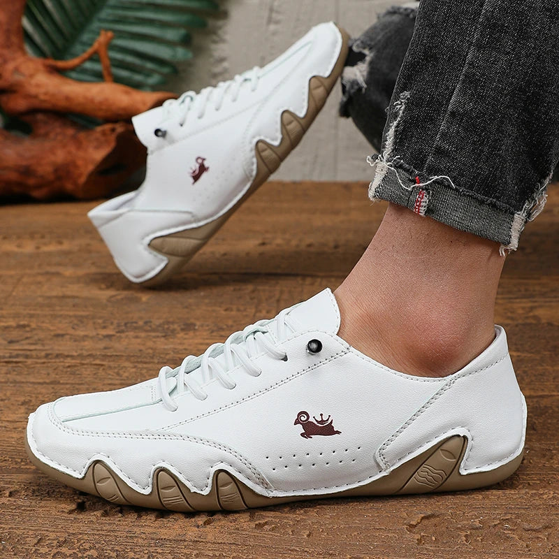 Klassieke loafers Trendy duurzaam kunstleer Waterdichte antislip vrijetijdsschoenen voor buiten wandelen Motorlaarzen voor heren