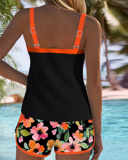Marina | Tankini Fruncido con Volante y Short