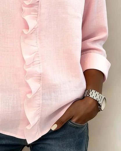 Indie | Blusa de mujer con volantes y cuello en V