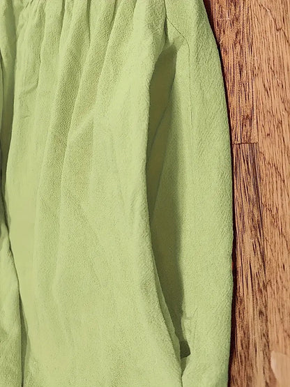 Olive | Vestido largo de mujer con corte imperio y bolsillos laterales