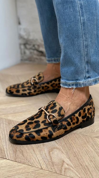 Adrianna - Daring Leopard Print Moccasins