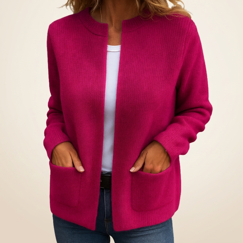 Alma | Chaqueta de Punto Abierta con Bolsillos