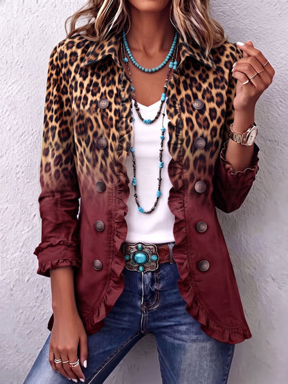 Mercedes | Chaqueta Leopardo Degradado con Volantes