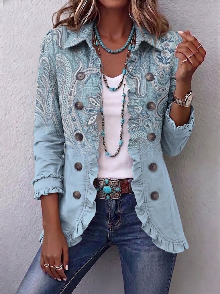 Remedios | Chaqueta de Cachemira Vintage con Volantes